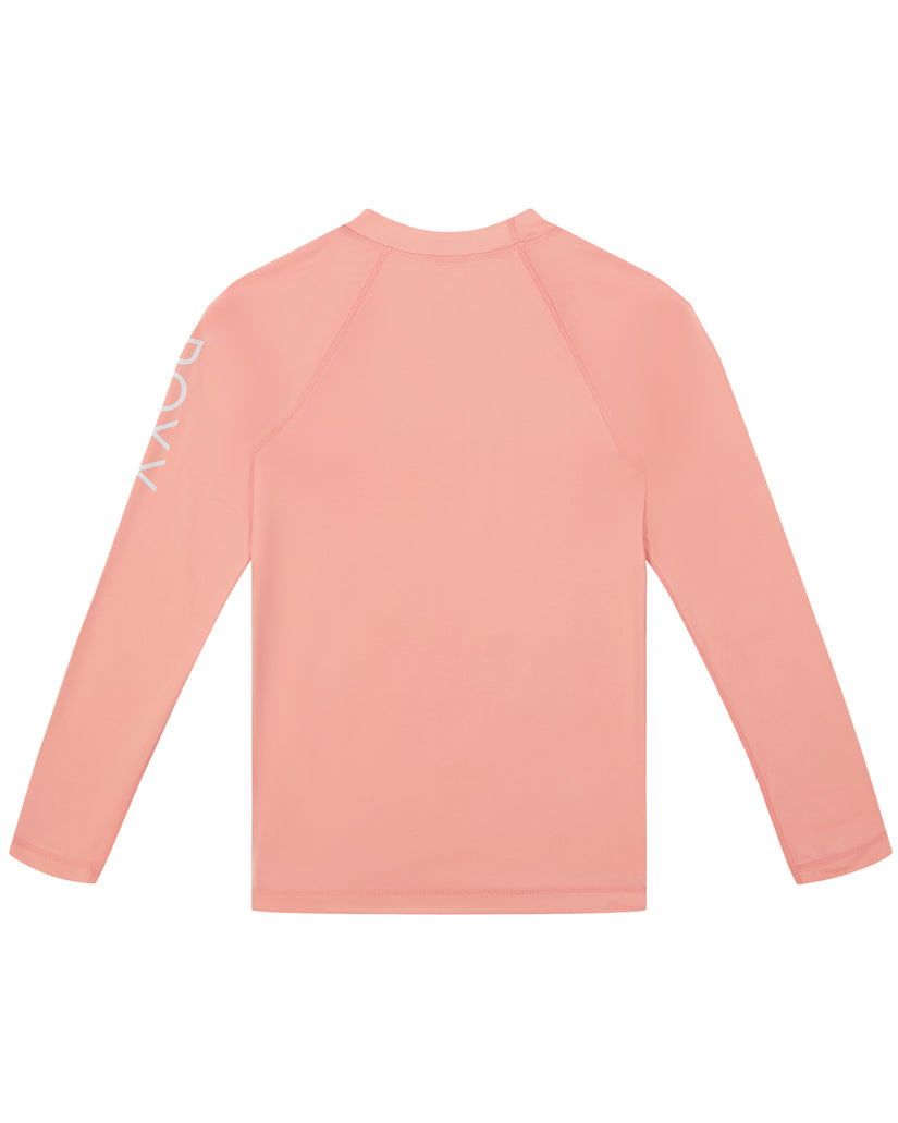 Girls 7-16 Whole Hearted Long Sleeve Rashguard - Candlelight Peach