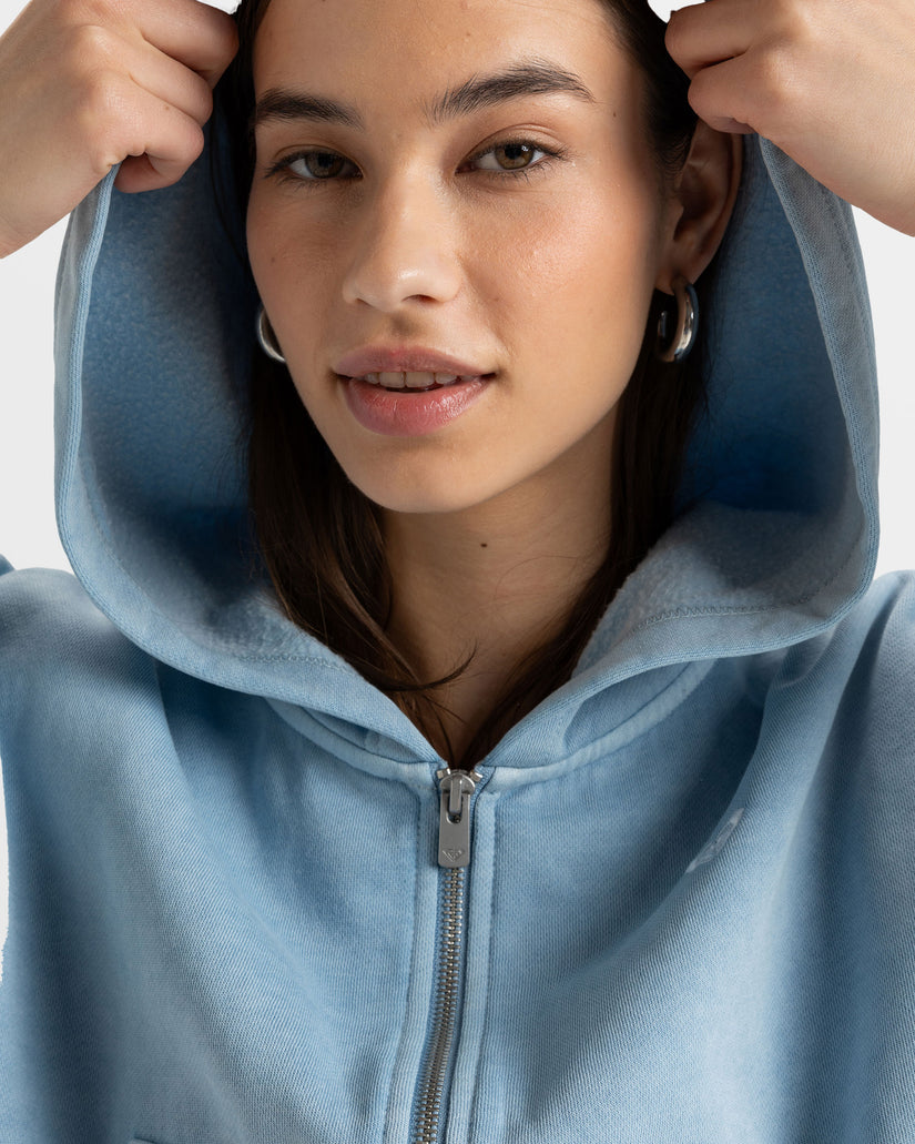 Sahara Vibes Zip Hoodie - Clear Sky