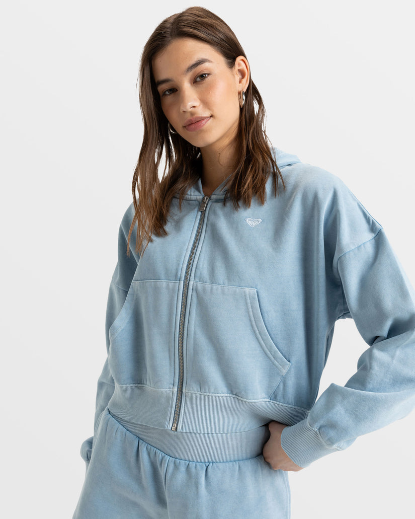 Sahara Vibes Zip Hoodie - Clear Sky