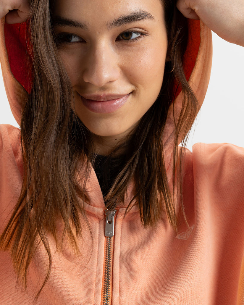 Sahara Vibes Zip Hoodie - Terra Cotta