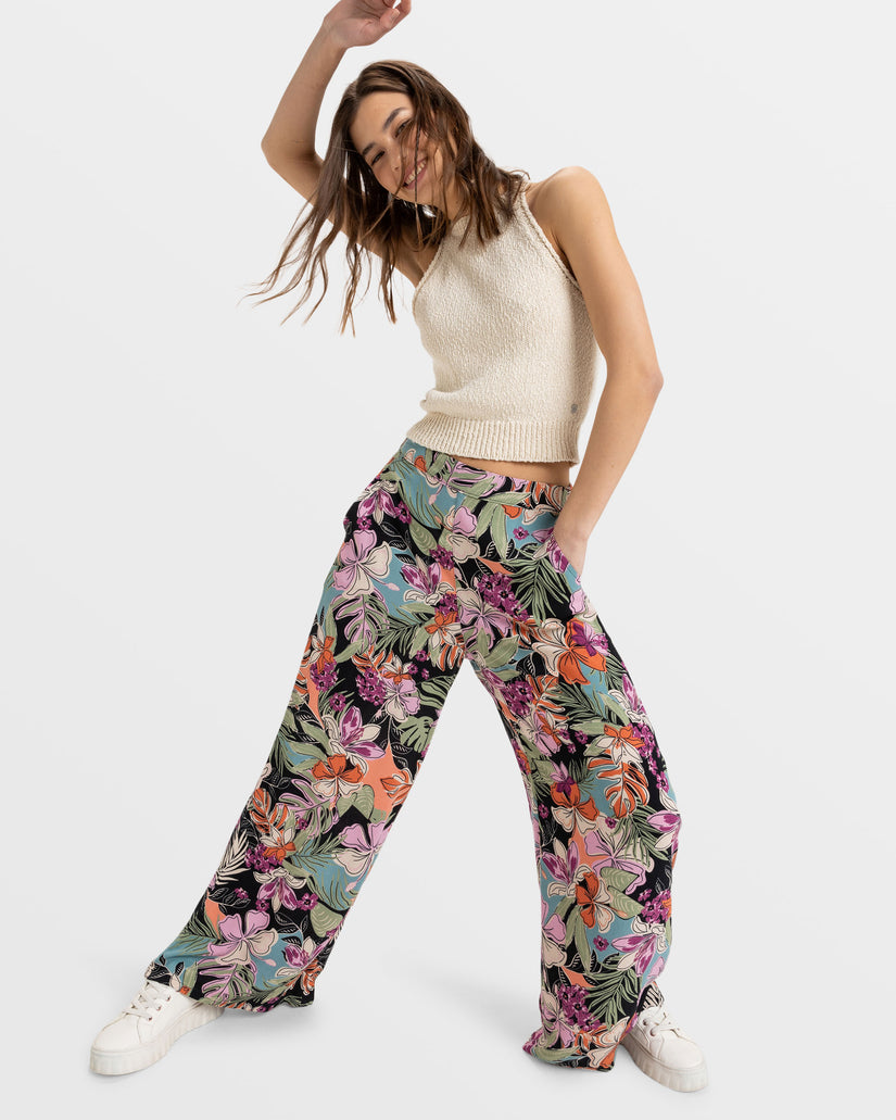 Midnight Avenue Wide Leg Pants - Phantom Moody Tropical Apparel