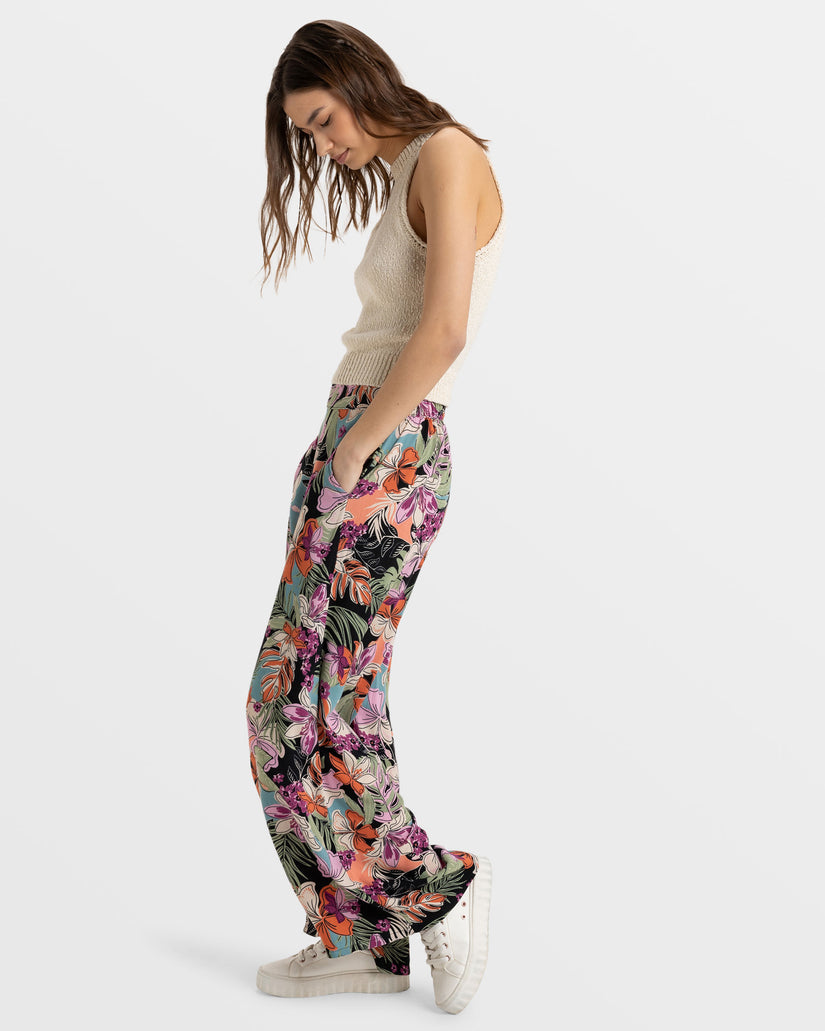 Midnight Avenue Wide Leg Pants - Phantom Moody Tropical Apparel