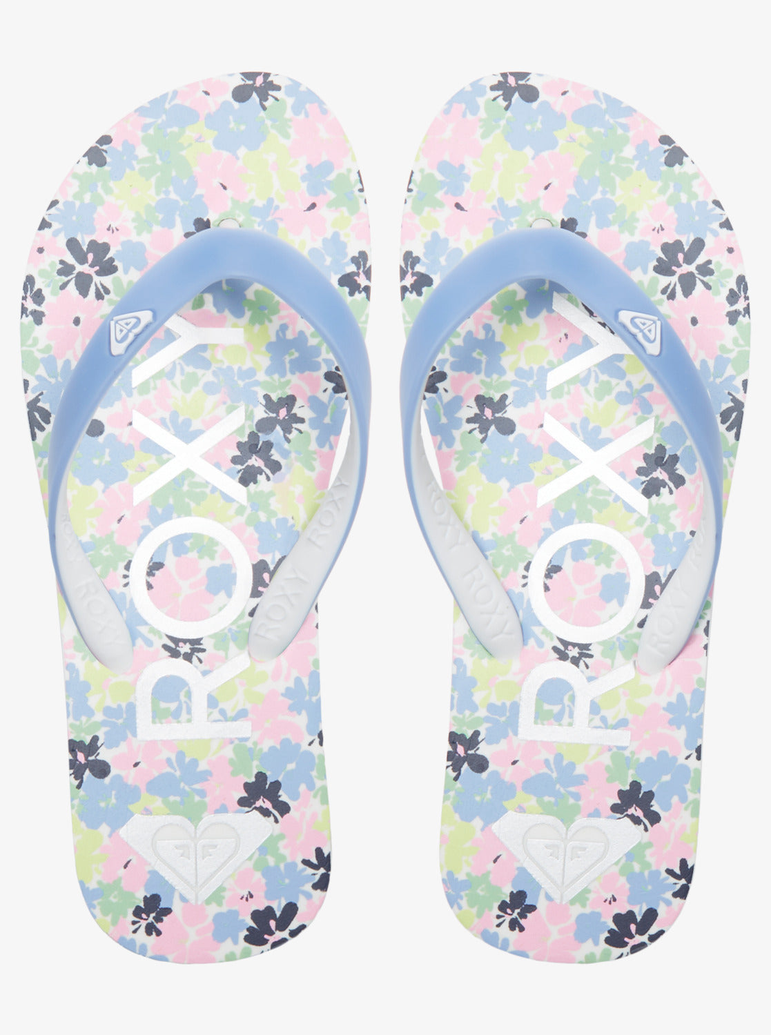 Girls 4-16 Tahiti Flip-Flops - Lt Navy/Pink