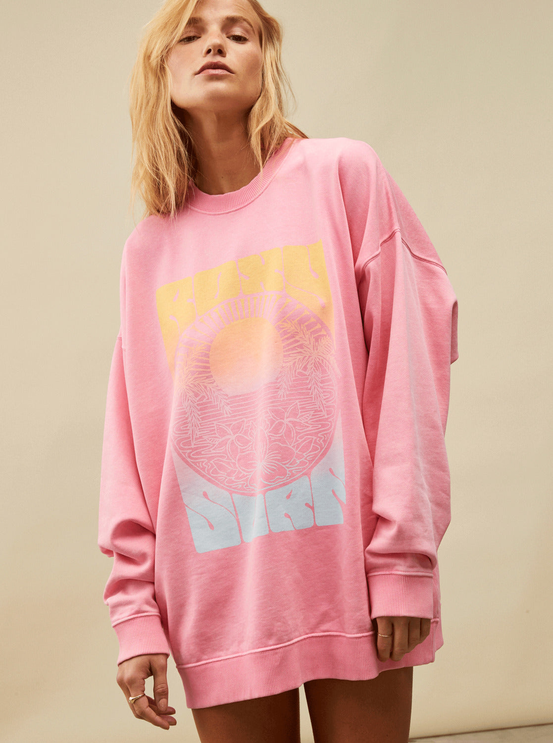 Lineup Oversized Sweatshirt Sachet Pink Roxy