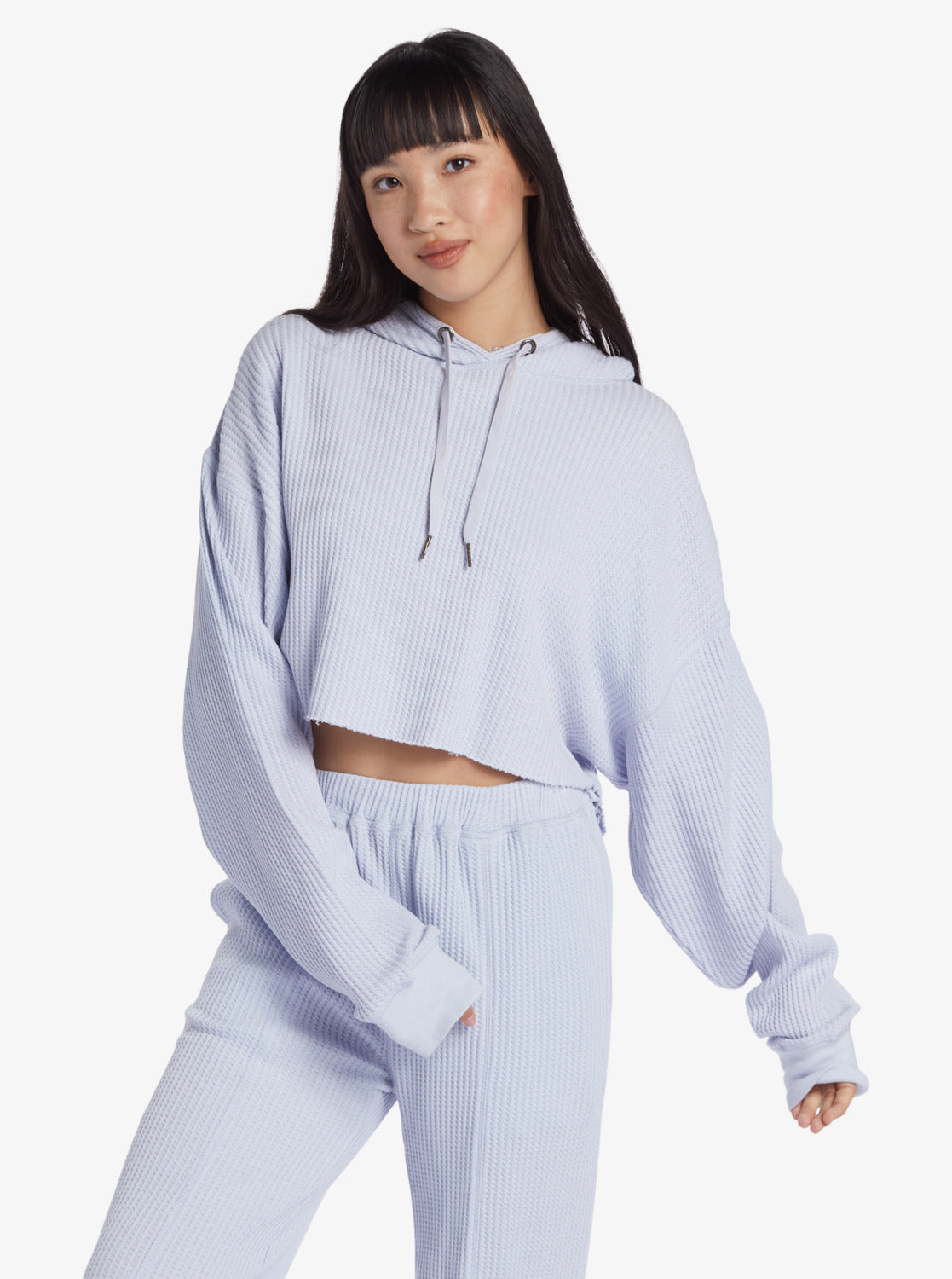 Baby blue crop shops hoodie