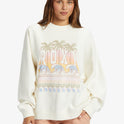 Lineup Oversized Crew Neck Sweatshirt - Egret