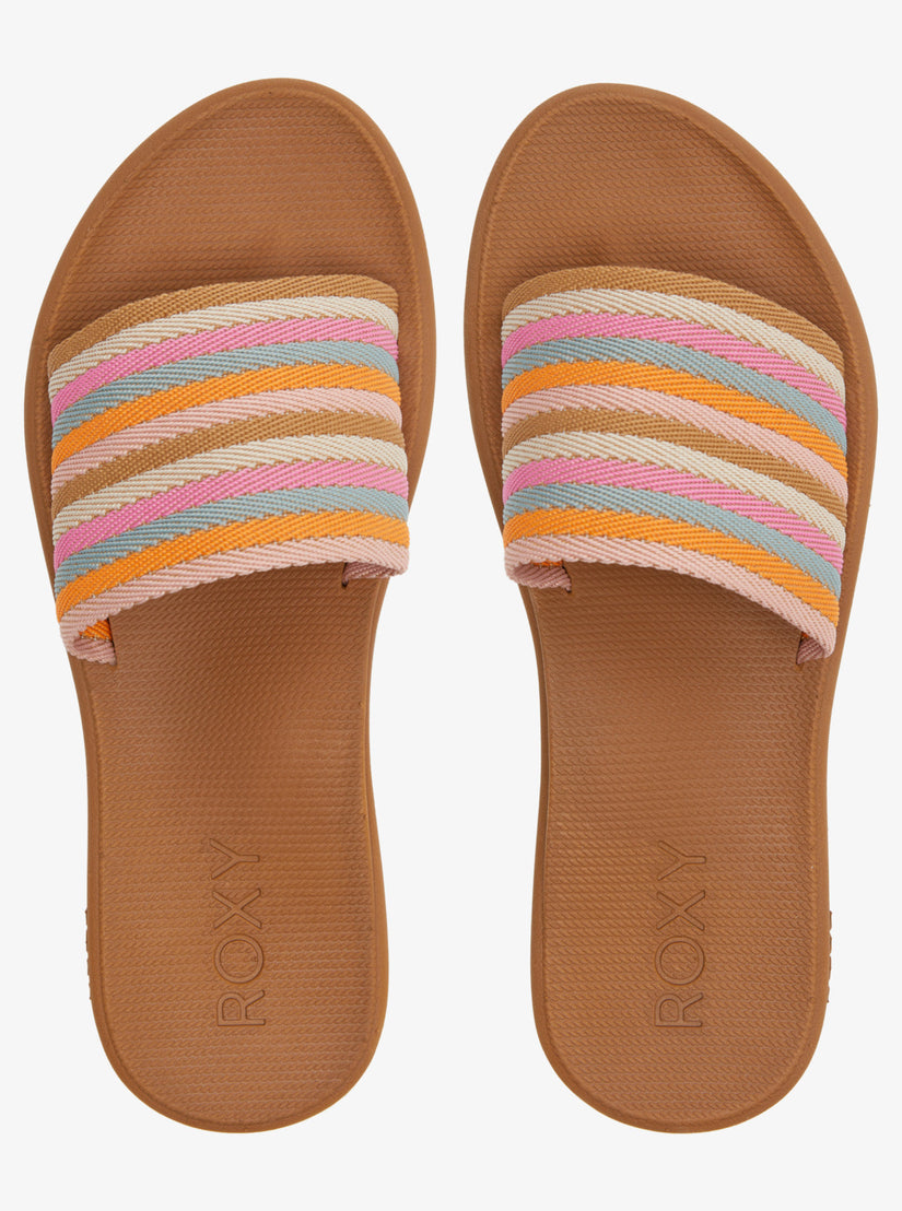 Beachie Breeze Sandals - Tan/Crazy Pink