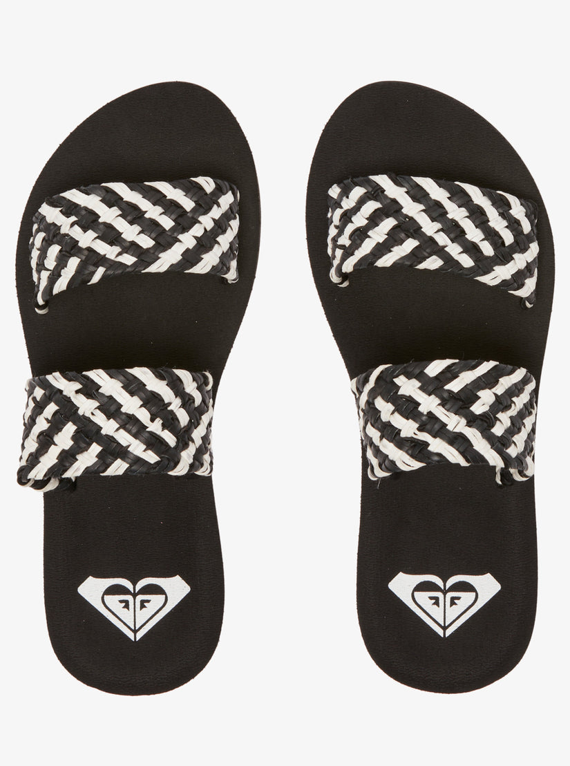 Porto Slide Slider Sandals - Black/White