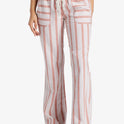 Roxy Oceanside Yarn Dye Beach Pants - Women's - Medium / Loden Green Stripe