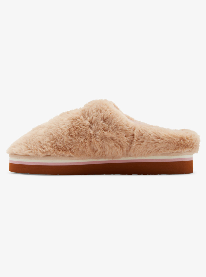 Chloe Kim Cozzee Mule Slippers - Light Brown