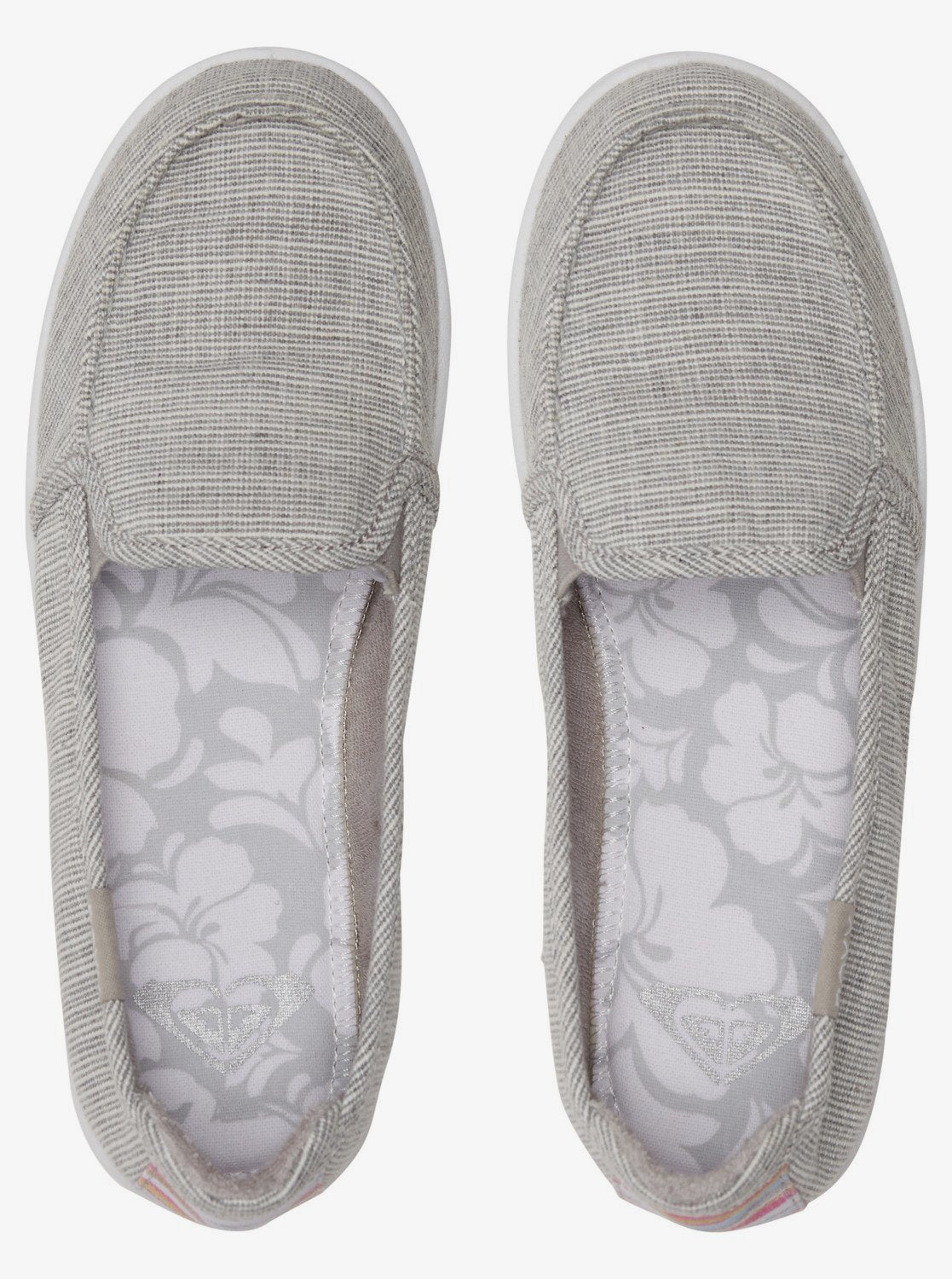 Roxy grey slip store on shoes