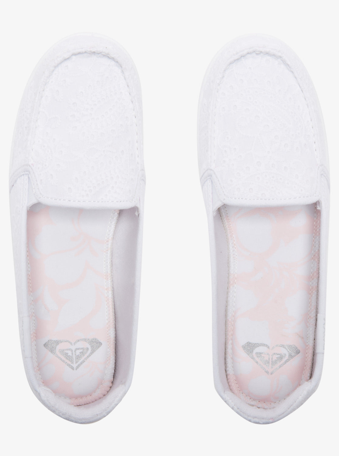 White roxy store slip ons