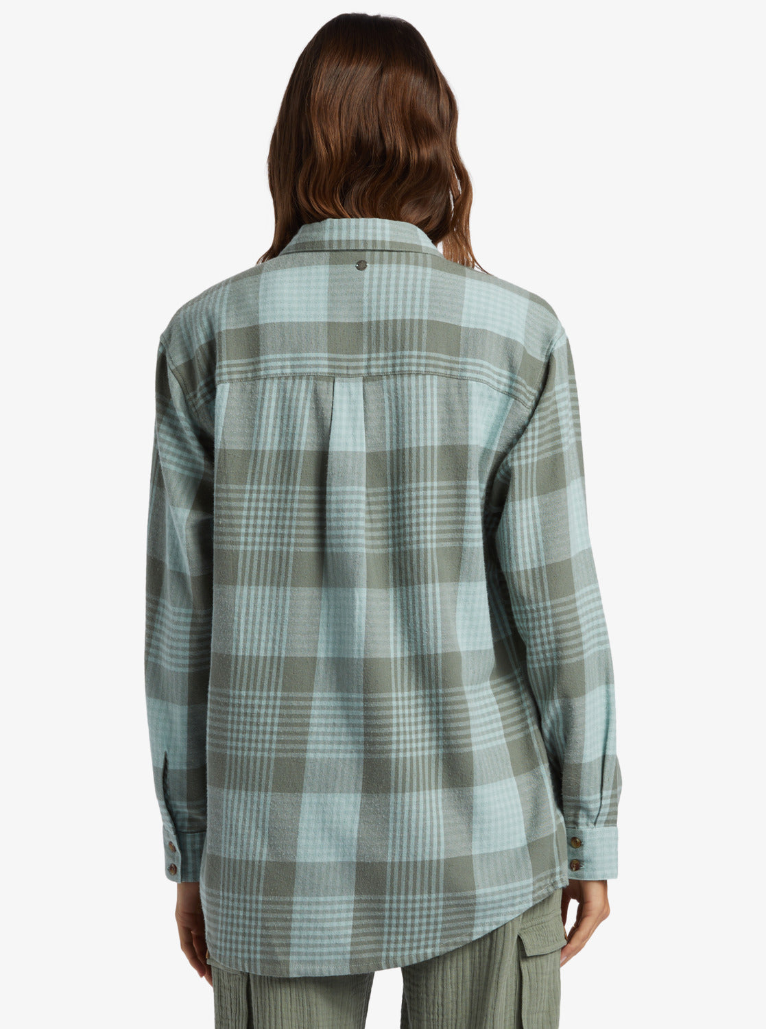 Let It Go Flannel Long Sleeve Shirt - Blue Surf Hallo Plaid