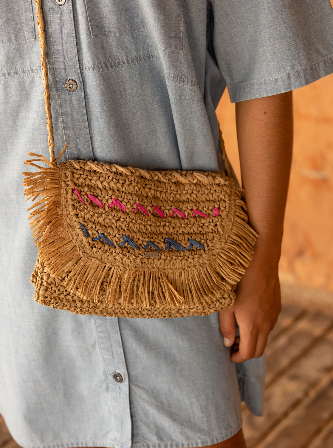 Sangria Party Cross Body Bag Natural