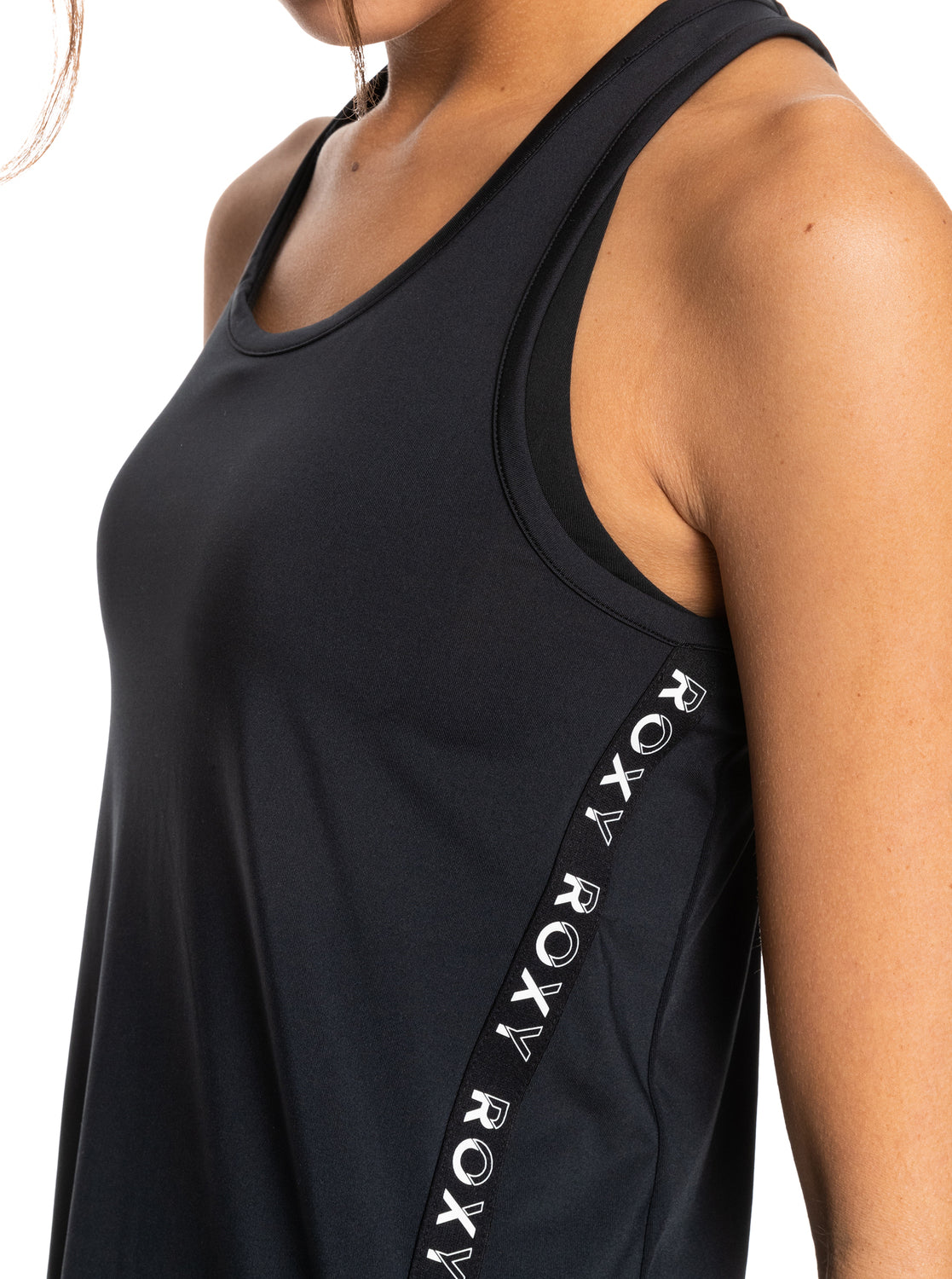 Black, Womens Roxy Singlets & Tank Tops Just Simple Solid Tank Top  Anthracite
