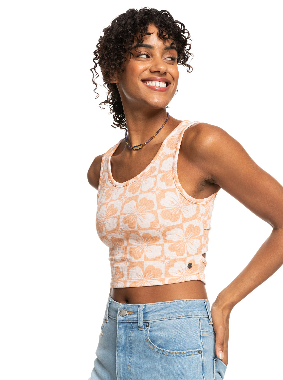 Good Keepsake Printed Crop Top - Pale Dogwood Sun Clik