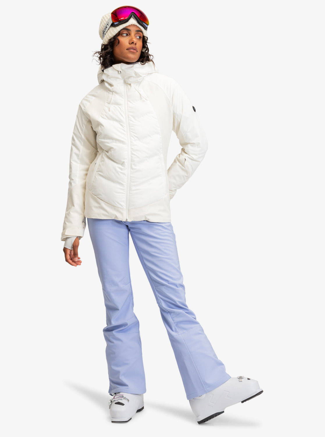 New Women's Pearl White Water Resistant Hood Quilt Winter Puffer UK6 8 10  12 14 | eBay