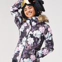 Jet Ski Technical Snow Jacket - True Black Blurry Flower