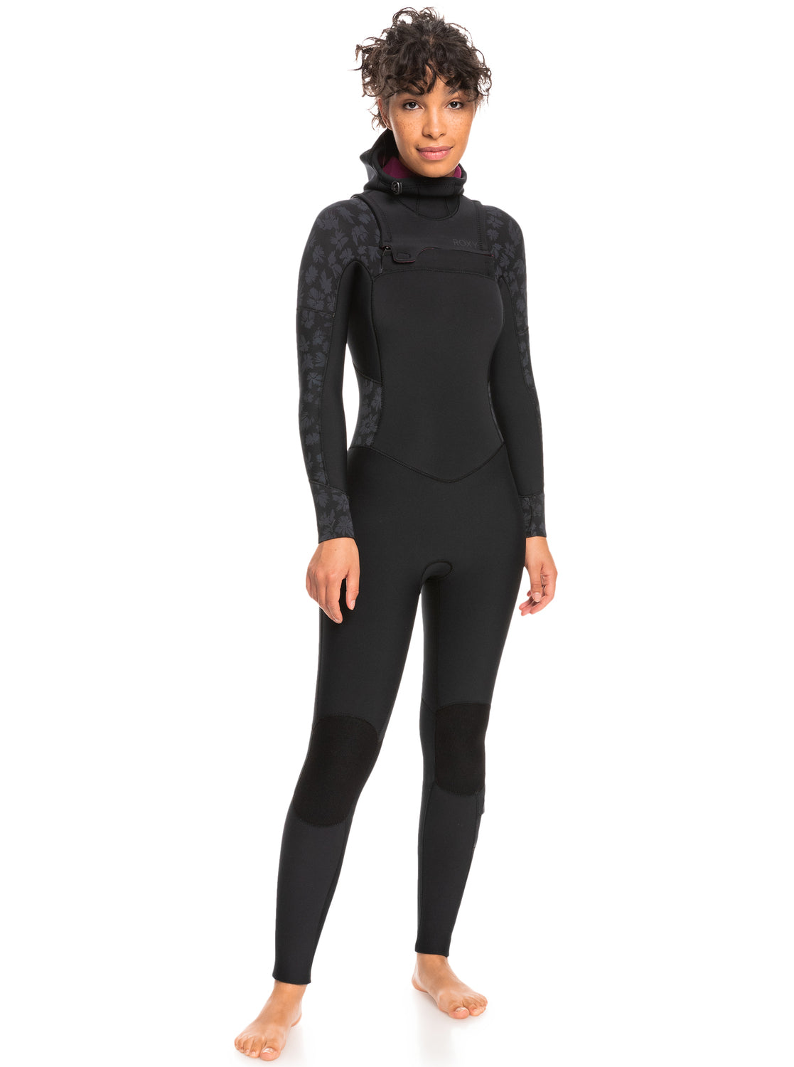 5/4/3mm Swell Series Hooded Chest Zip Wetsuit - Black – Roxy.com