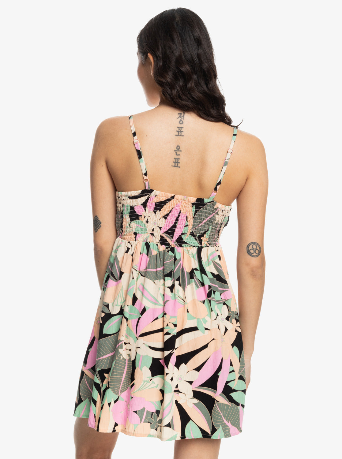 Evening Glow Again Dress - Anthracite Palm Song