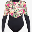 Fashion Long Sleeve Swimsuit 2 - Anthracite Palm Song S