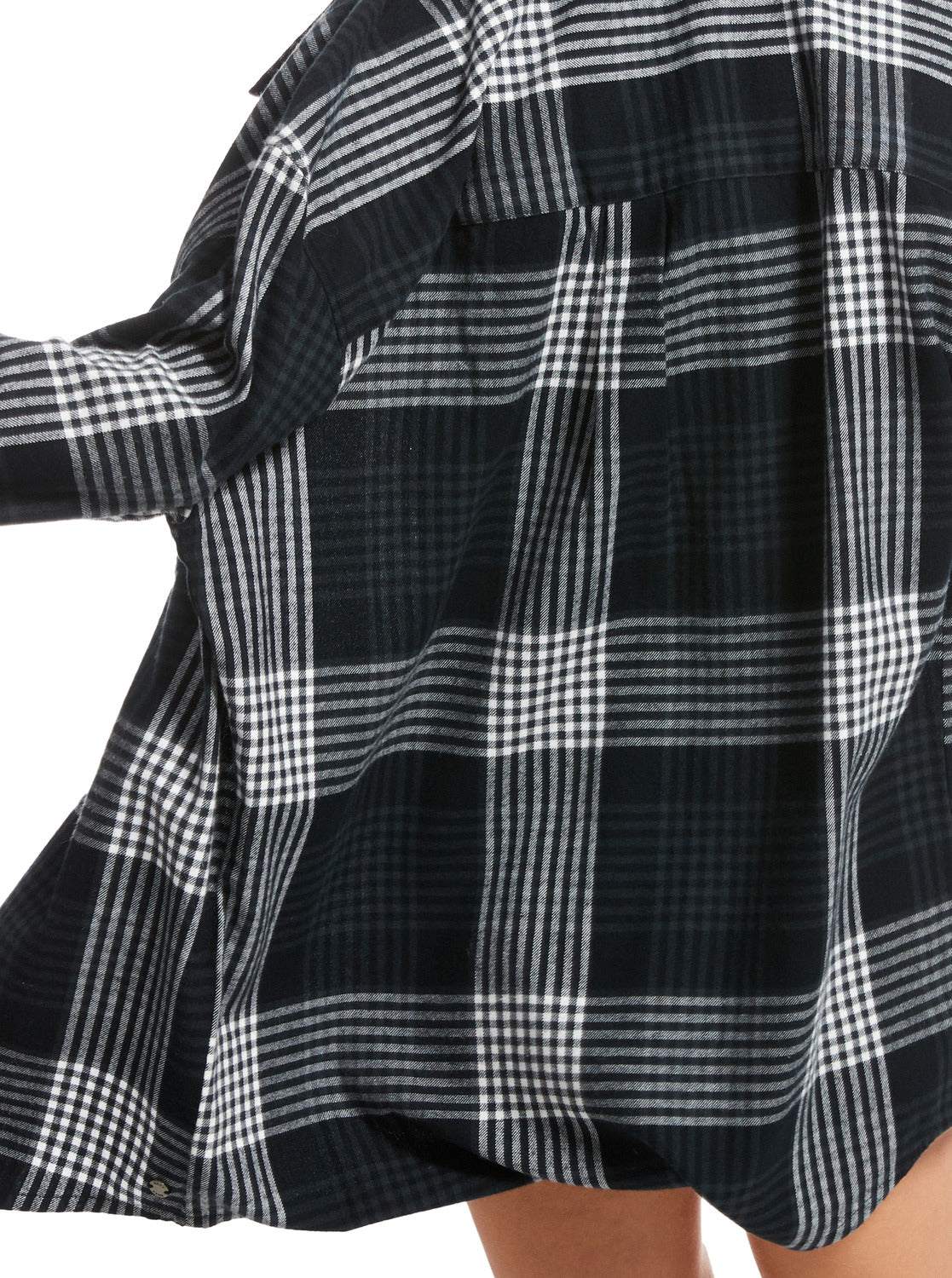 Let It Go Flannel Long Sleeve Shirt - Anthracite Hallo Plaid