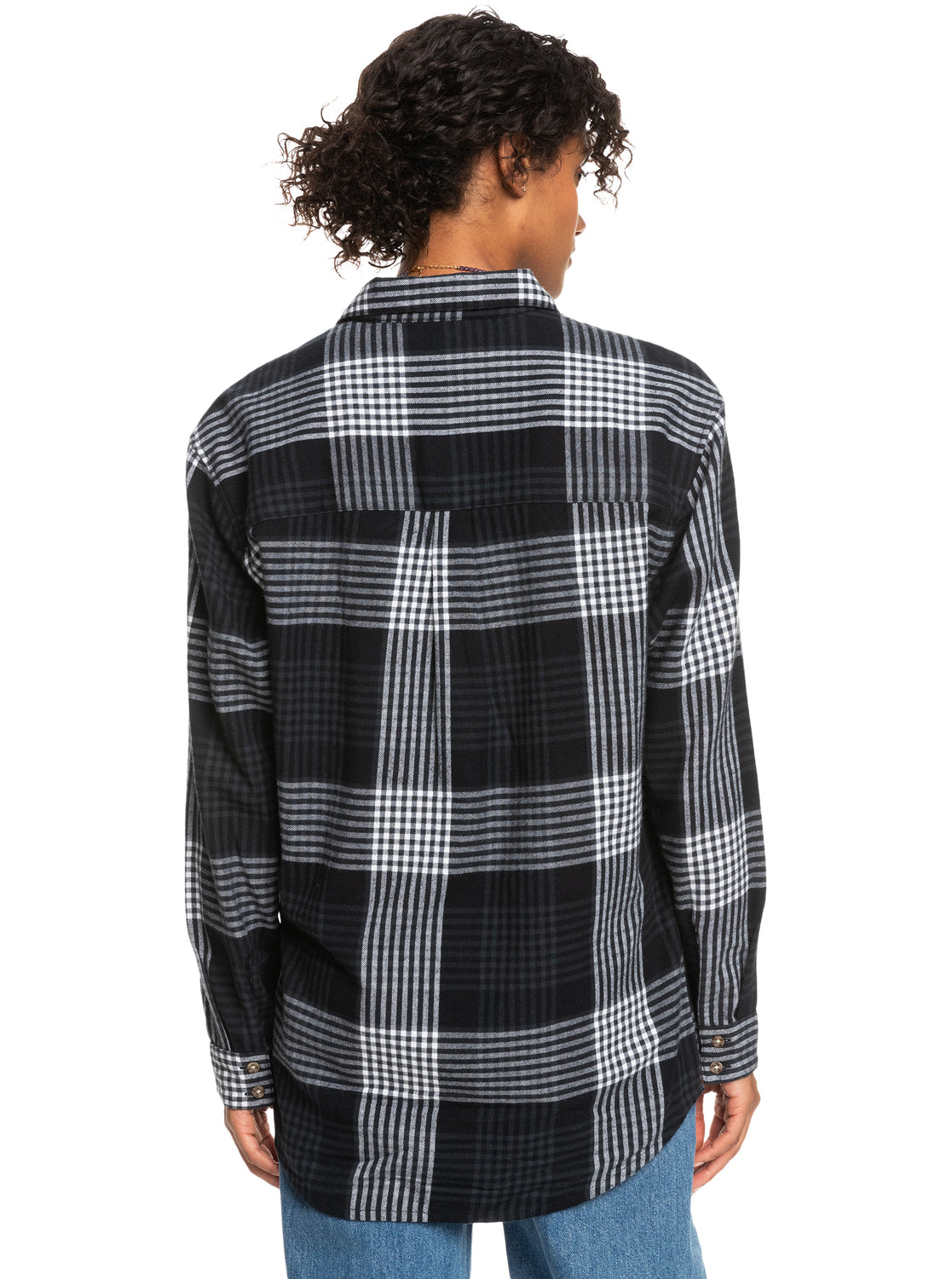 Let It Go Flannel Long Sleeve Shirt - Anthracite Hallo Plaid