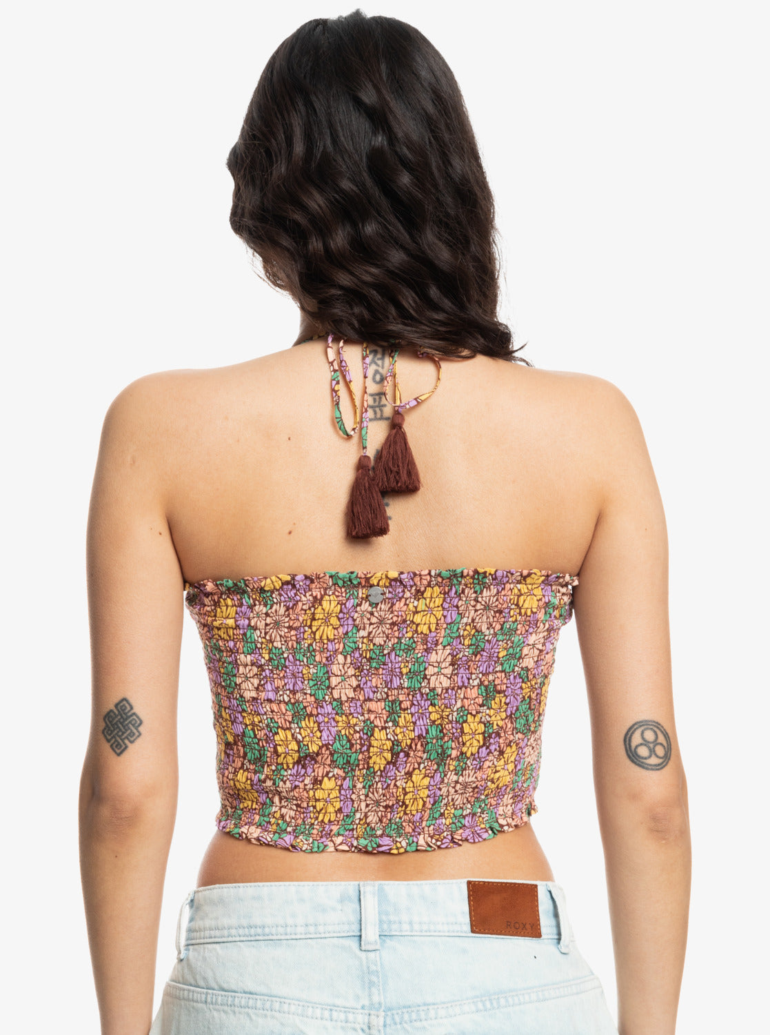 KORAL Roxy cropped ruched mesh-paneled sports bra