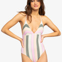 Vista Stripe One-Piece Swimsuit - Agave Green Very Vista Stripe