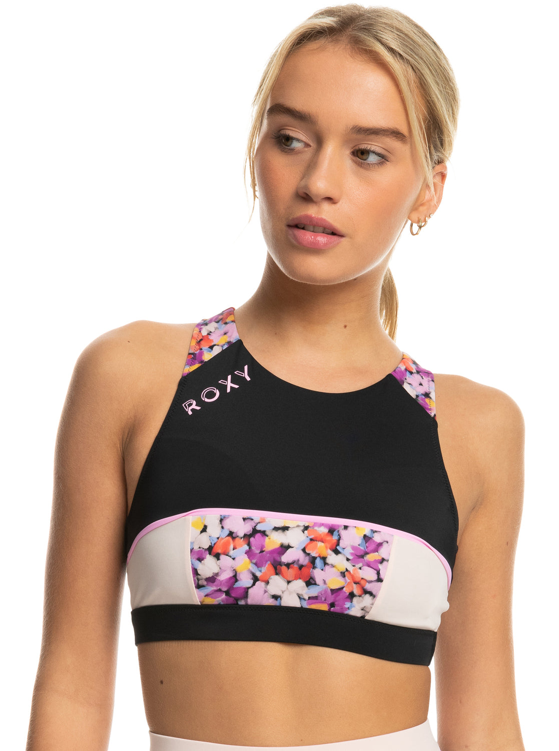 Roxy crop hot sale bikini top