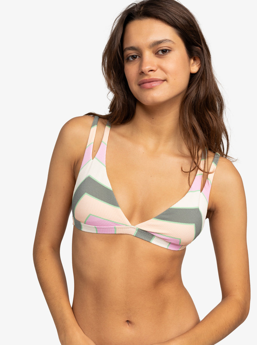 Vista Stripe Medium Bikini Bottoms - Agave Green Very Vista Stripe