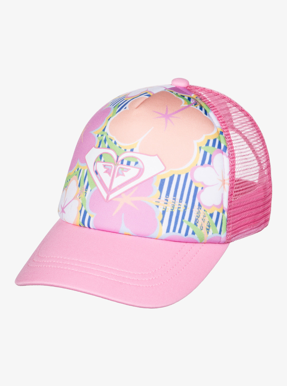 Girls 2 7 Sweet Emotions Trucker Hat Ultramarine Teenie Flower Roxy