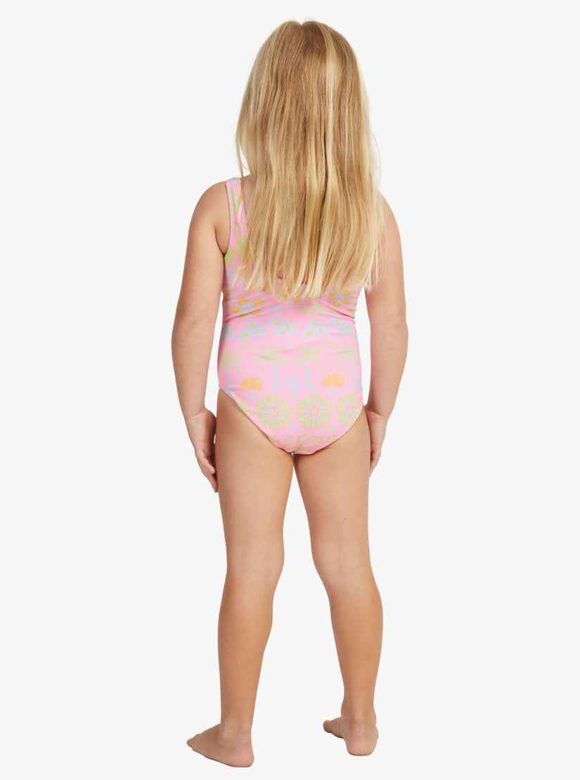 Girls 2-7 Beach Day Together One-Piece Swimsuit - Sachet Pink Beachy Bebe